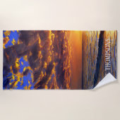 Der herrliche Sonnenuntergang auf den Bahamas Strandtuch (Vorderseite)