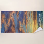 Der herrliche Sonnenuntergang auf den Bahamas Strandtuch (Vorderseite)