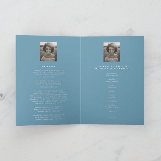 Der Herzen des Beerdingungsfeierprogramms für Programm (Innenseite)