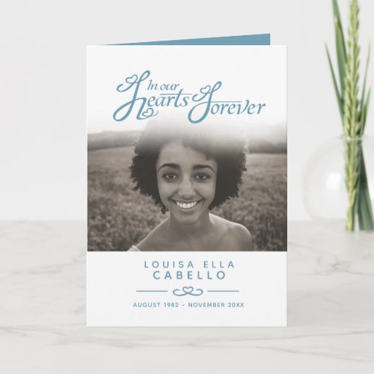 Der Herzen des Beerdingungsfeierprogramms für Programm (Vorderseite)