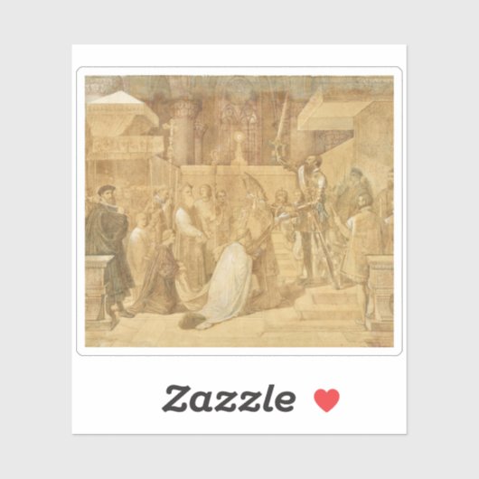 Der Herzog Albas, der den Papst segnet Aufkleber (Blatt)