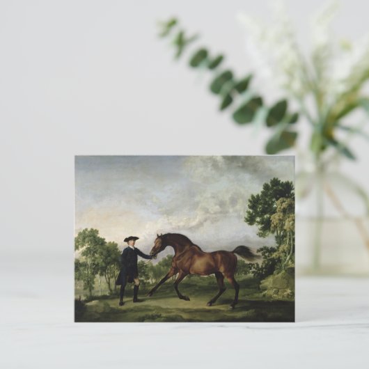 Der Herzog von Ancaster Bucht Hengst "Leder" Postkarte (Stehend Vorderseite)