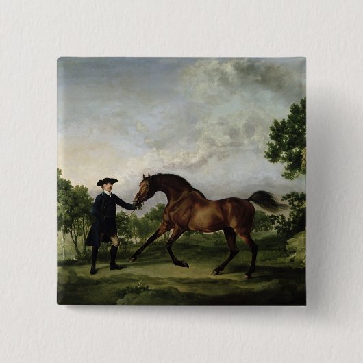 Der Herzog von Ancasters Bucht Stallion "freier Button (Vorderseite)