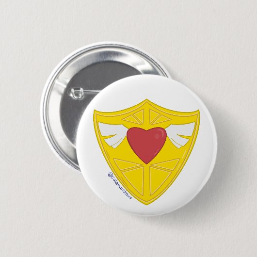 Der Herzschild Button (Vorne & Hinten)