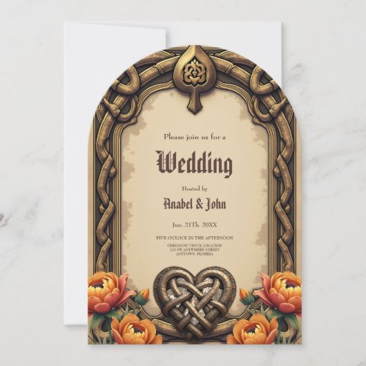 Der Herzschlag der alten Götter: Einladung (Vorderseite)