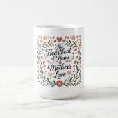 Der Herzschlag Zu Hause Ist Mutterliebe Kaffeetasse (Mittel)
