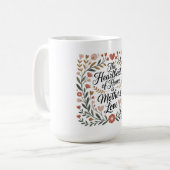 Der Herzschlag Zu Hause Ist Mutterliebe Kaffeetasse (Vorderseite Links)