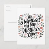 Der Herzschlag Zu Hause Ist Mutterliebe Postkarte (Vorne/Hinten)