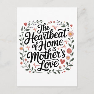 Der Herzschlag Zu Hause Ist Mutterliebe Postkarte