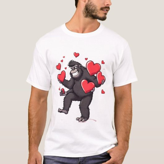 Der Herzspender-Gorilla T-Shirt (Vorderseite)