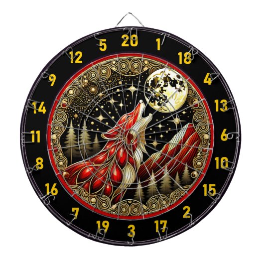 Der heulende Wolf ruft in die Wildnis Dartscheibe (vorne)