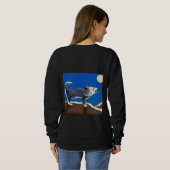 Der heulende Wolf 🐺  Sweatshirt (Schwarz voll)
