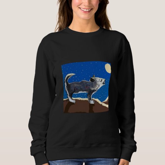 Der heulende Wolf 🐺  Sweatshirt (Vorderseite)