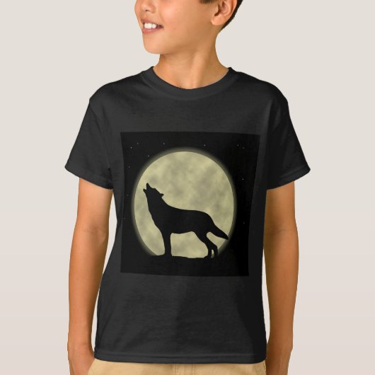 Der Heulenwolf in der Nacht T-Shirt (Vorderseite)