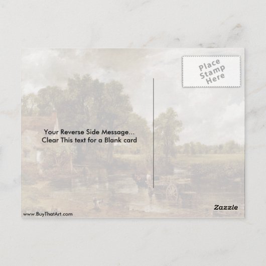 Der Heuschrei von John Constable Postkarte (Rückseite)