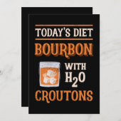 Der heutige Bourbon mit Wassermassen Dankeskarte (Vorne/Hinten)