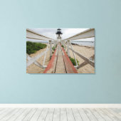 Der heutige Leuchtturm, der letzte von vielen Leinwanddruck (Insitu (Holzboden))