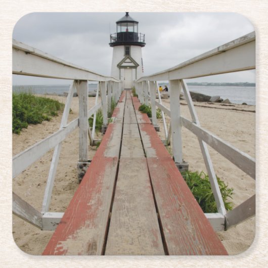 Der heutige Leuchtturm, der letzte von vielen Rechteckiger Pappuntersetzer (Vorderseite)