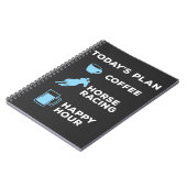 Der heutige Plan Kaffeepferd Racing Beer Drinking Notizblock (Linke Seite)