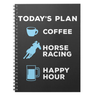 Der heutige Plan Kaffeepferd Racing Beer Drinking Notizblock