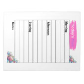 Der heutige Plan Pink Hydrangea Seiten Notizblock (Vorderseite)