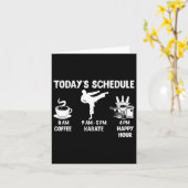 Der heutige Zeitplan Karate Gift - Funny Graphic f Karte (Gelbe Blume)