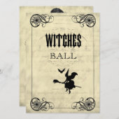 Der Hexe-Ball Halloween Einladung (Vorne/Hinten)