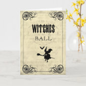 Der Hexe-Ball Halloween Karte (Gelbe Blume)