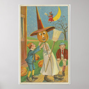 Der Hexe Vintage-Kunstausdruck Poster
