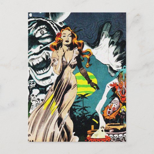 Der Hexendoktorzauber - Vintages Comic Postkarte (Vorderseite)