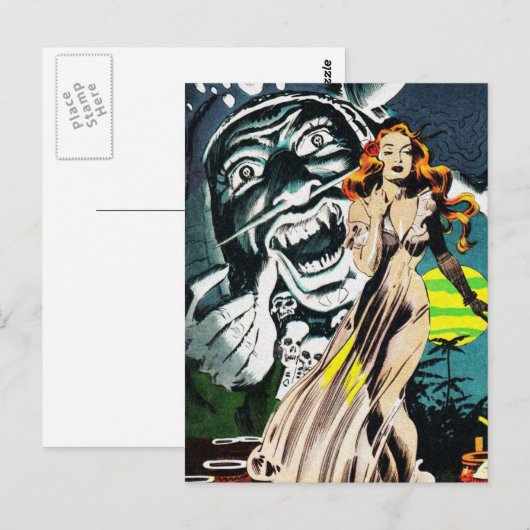 Der Hexendoktorzauber - Vintages Comic Postkarte (Vorne/Hinten)