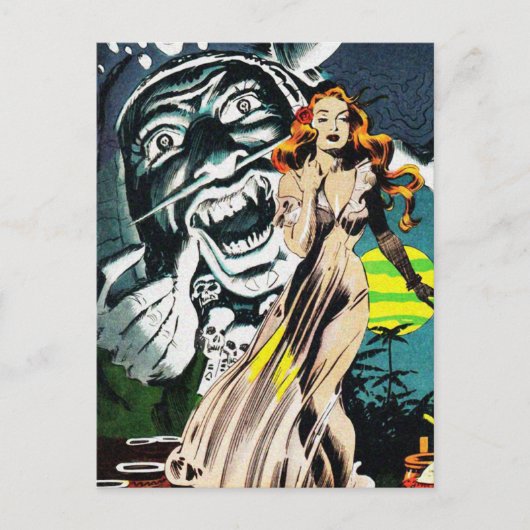 Der Hexendoktorzauber - Vintages Comic Postkarte (Vorderseite)