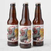 Der Hexenkuss: eine Kürbislaterne zu Halloween Bierflaschenetikett (Flaschen)