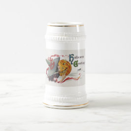 Der Hexenkuss: eine Kürbislaterne zu Halloween Bierglas