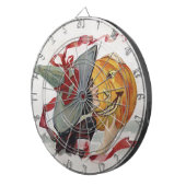 Der Hexenkuss: eine Kürbislaterne zu Halloween Dartscheibe (Vorderseite rechts)