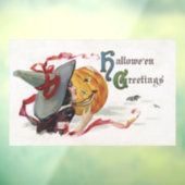 Der Hexenkuss: eine Kürbislaterne zu Halloween Fensteraufkleber (Blatt 3)