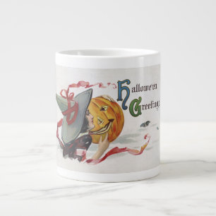Der Hexenkuss: eine Kürbislaterne zu Halloween Jumbo-Tasse