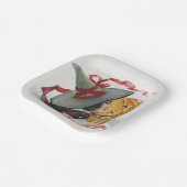 Der Hexenkuss: eine Kürbislaterne zu Halloween Pappteller (Gewinkelt)