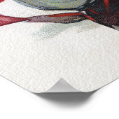 Der Hexenkuss: eine Kürbislaterne zu Halloween Poster (Ecke)