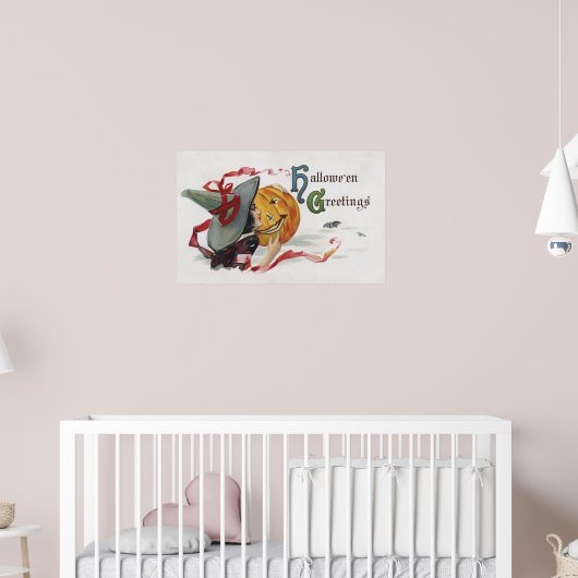 Der Hexenkuss: eine Kürbislaterne zu Halloween Poster (Kinderzimmer 2)