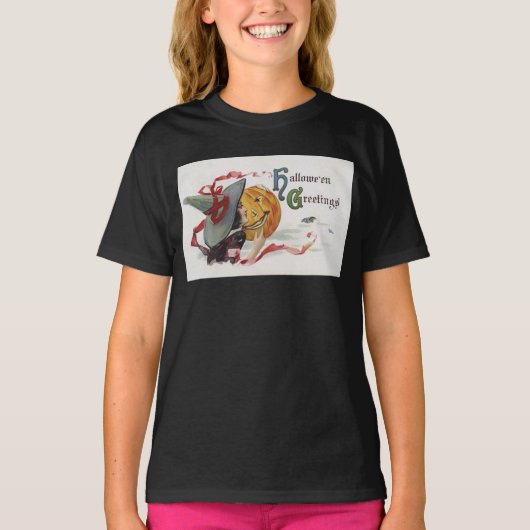 Der Hexenkuss: eine Kürbislaterne zu Halloween T-Shirt (Vorderseite)