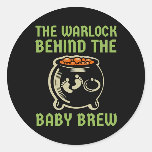 Der Hexenmeister hinter dem nebensächlichen Hallow Runder Aufkleber (Vorderseite)