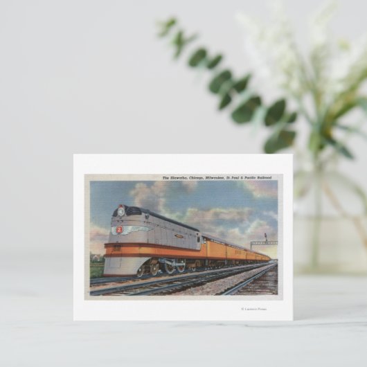 Der Hiawatha #2-Eisenbahnzug Postkarte (Stehend Vorderseite)