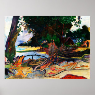 Der Hibiskus Tree (The burao) von Paul Gauguin Poster