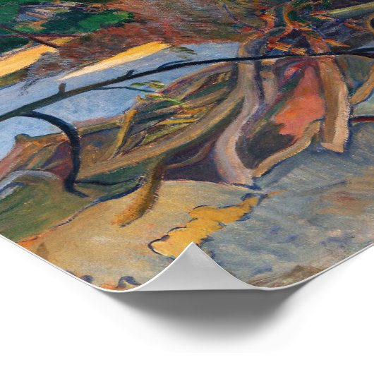 Der Hibiskus Tree von Paul Gauguin Poster (Ecke)