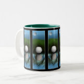 "DER HIDING ORT" Funny Golfers Tasse (Vorderseite Links)