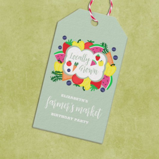 Der hiesige Bauernmarkt zum Geburtstag Geschenkanhänger