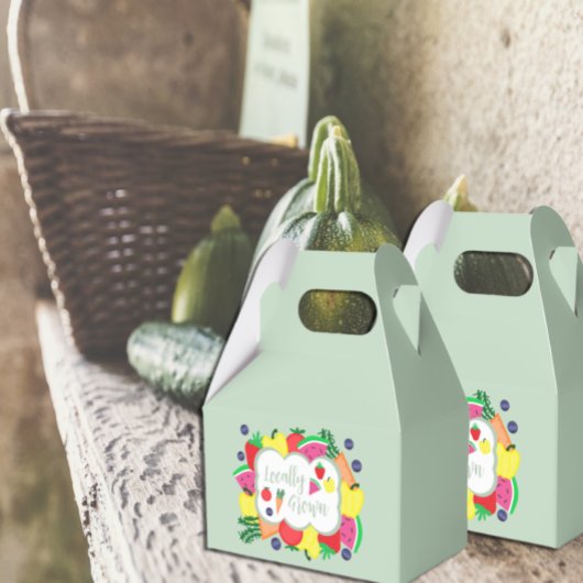 Der hiesige Bauernmarkt zum Geburtstag Geschenkschachtel