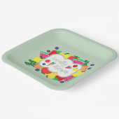 Der hiesige Bauernmarkt zum Geburtstag Pappteller (Gewinkelt)