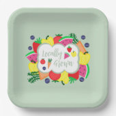 Der hiesige Bauernmarkt zum Geburtstag Pappteller (Vorderseite)